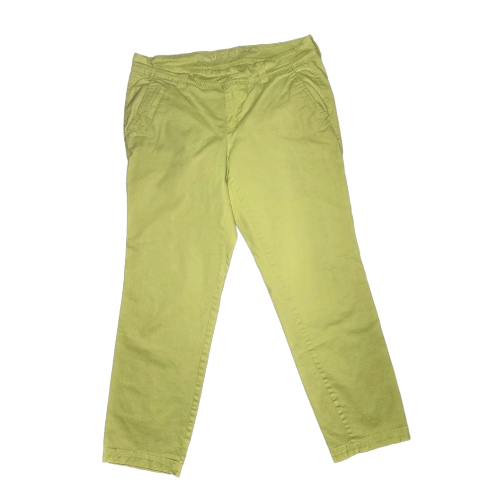 Old Navy Yellow Cropped Cotton Chinos Size 6